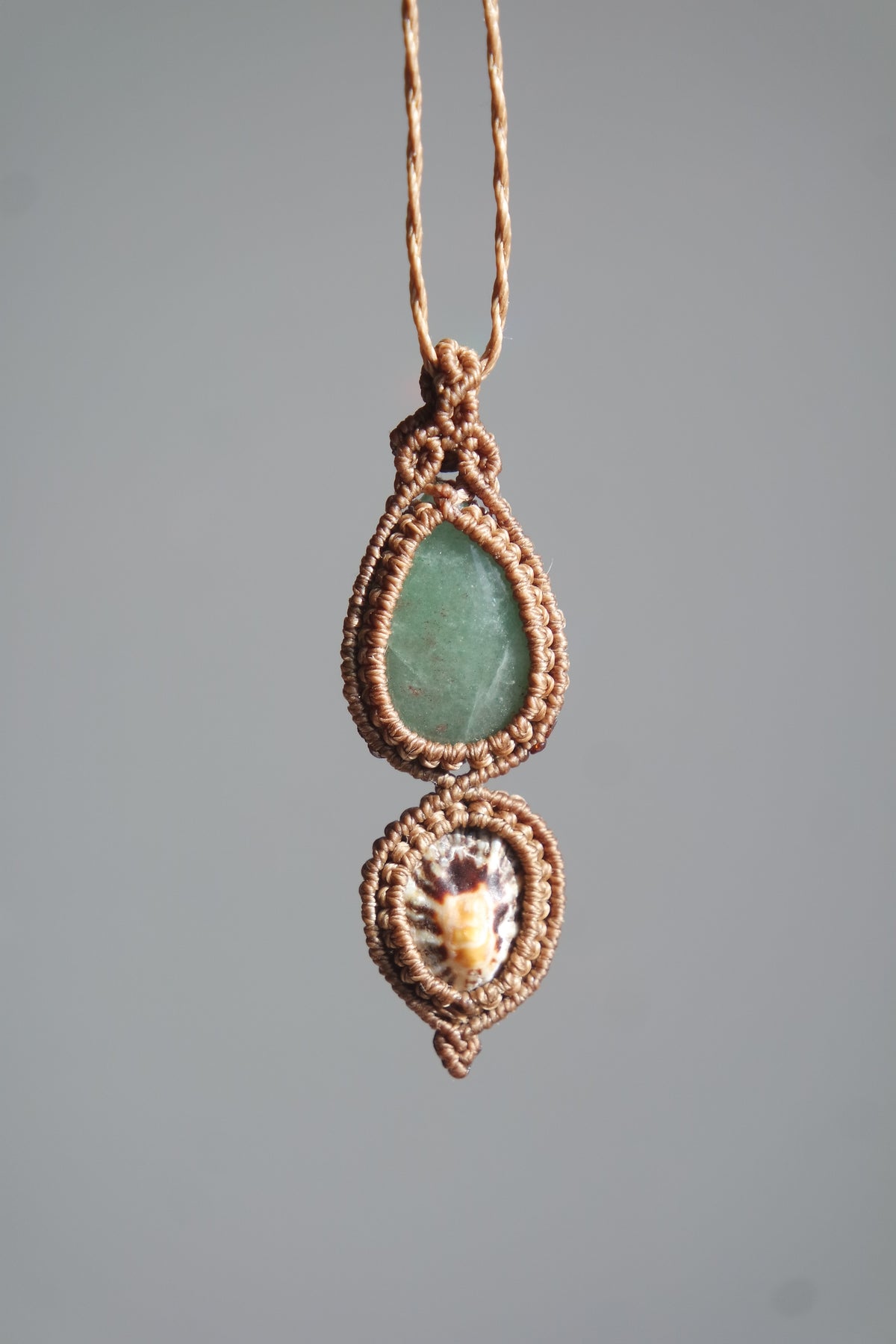 Aventurin Makramee Kette ~ Waldlichter