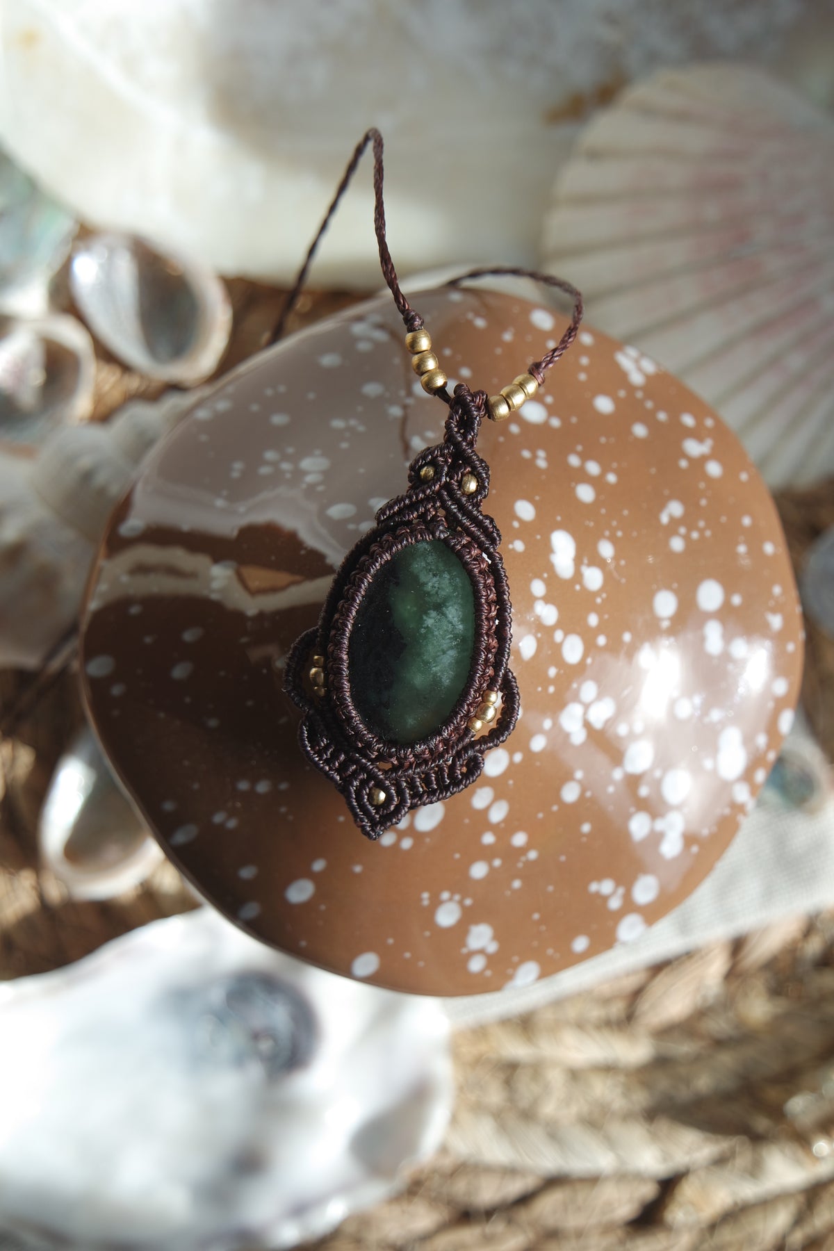 Serpentin Makramee Kette ~ Waldseele