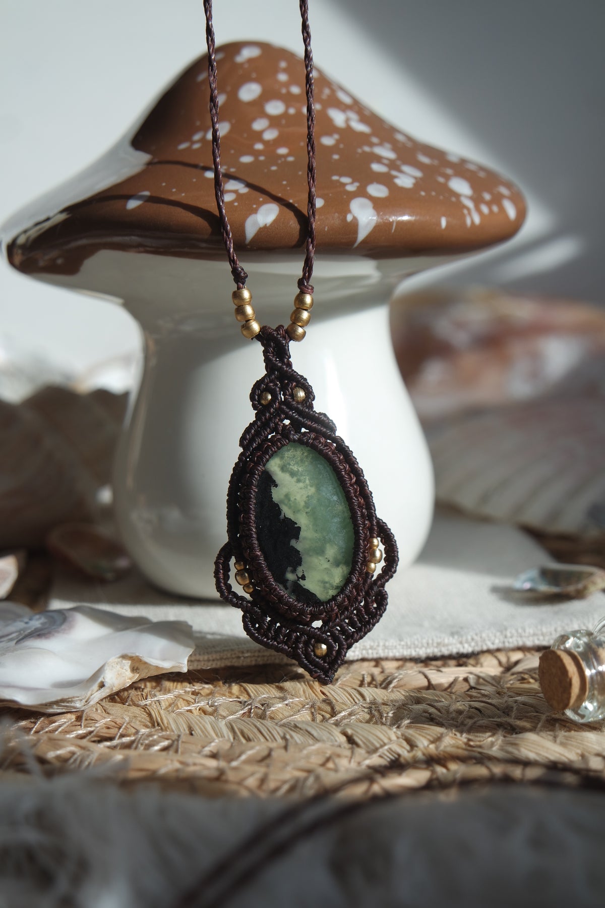 Serpentin Makramee Kette ~ Waldseele