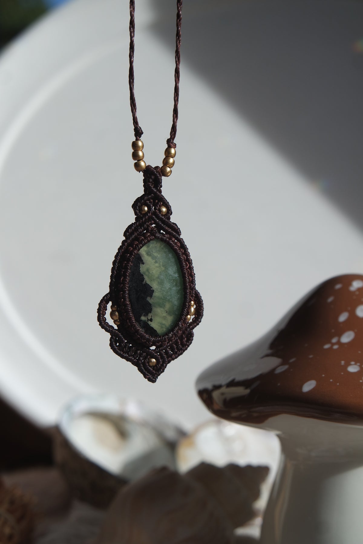 Serpentin Makramee Kette ~ Waldseele