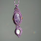 Tiffany Stone (Opalfluorit) Makramee Kette ~ Windzauber