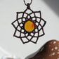 Bernstein Makramee Kette ~ Abendgold