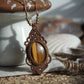 Tigerauge Makramee Kette ~ Herbstleuchten