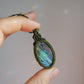 Abalone Makramee Kette ~ Waldgeheimnis