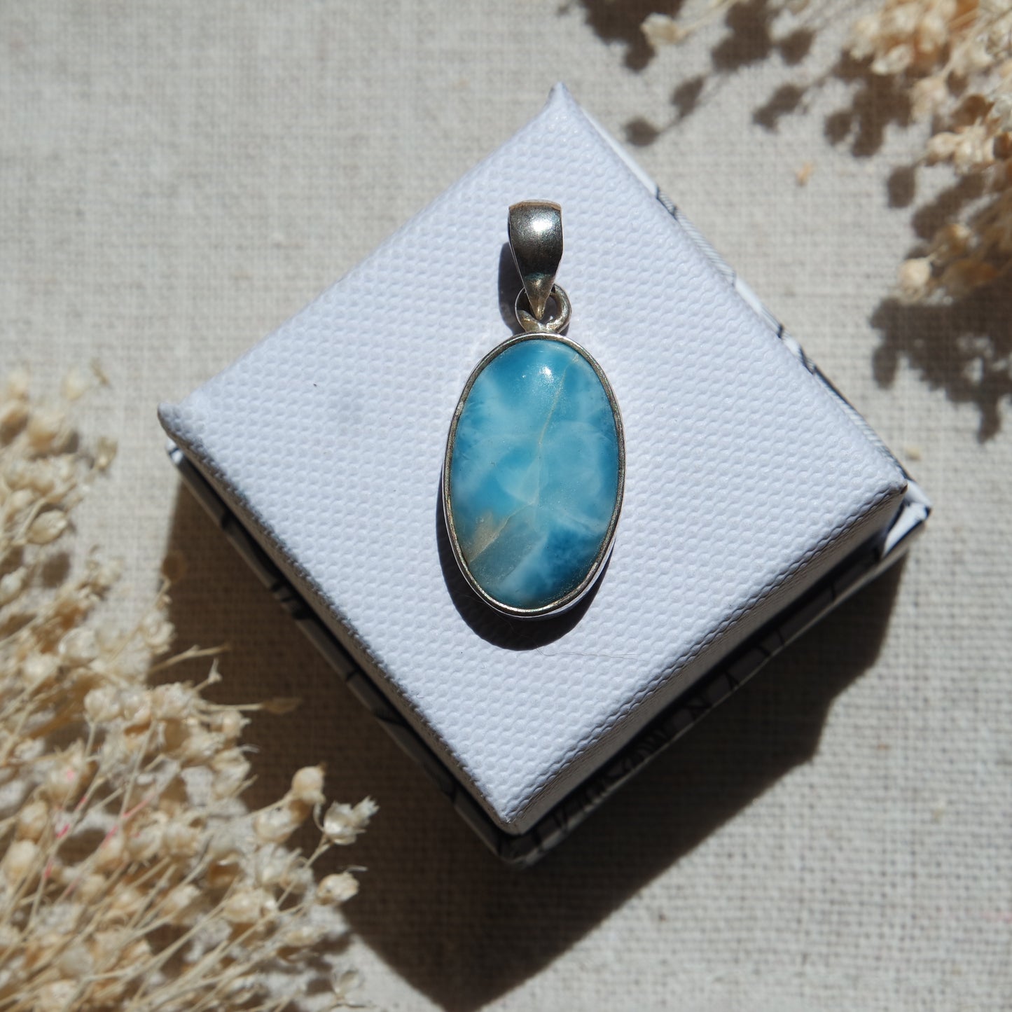 Larimar Anhänger 925 silber ~ Li60