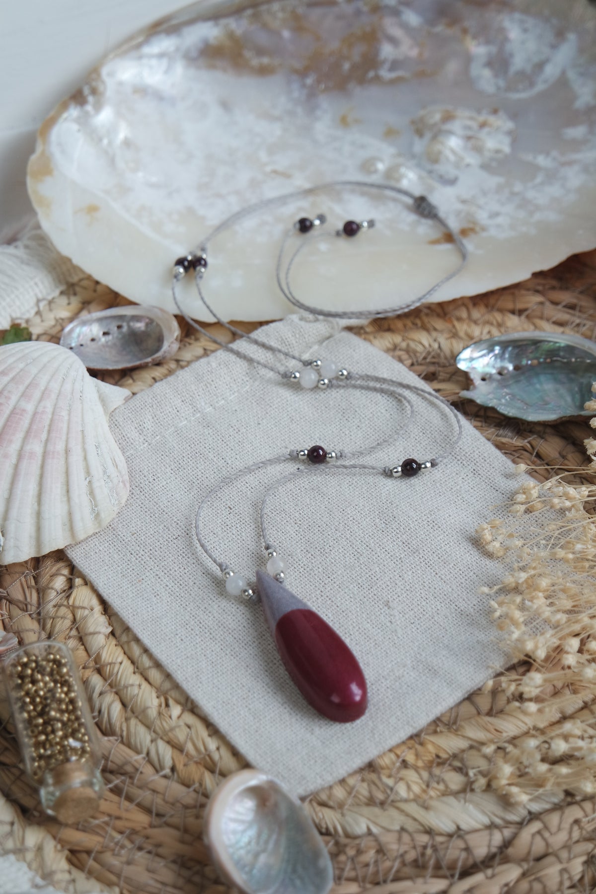 Simply Passionate GRANAT, ROSENQUARZ Kette