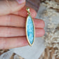 Larimar Anhänger GOLD  925 silber Vergoldet ~ L111