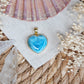 Larimar Anhänger GOLD  925 silber Vergoldet ~ L135