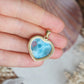 Larimar Anhänger GOLD  925 silber Vergoldet ~ L135