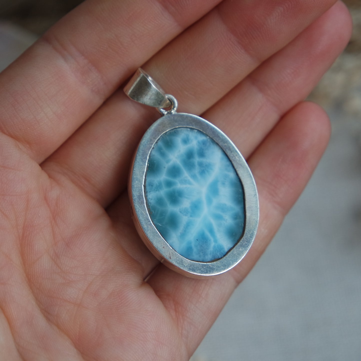 Larimar Anhänger 925 silber ~ L219