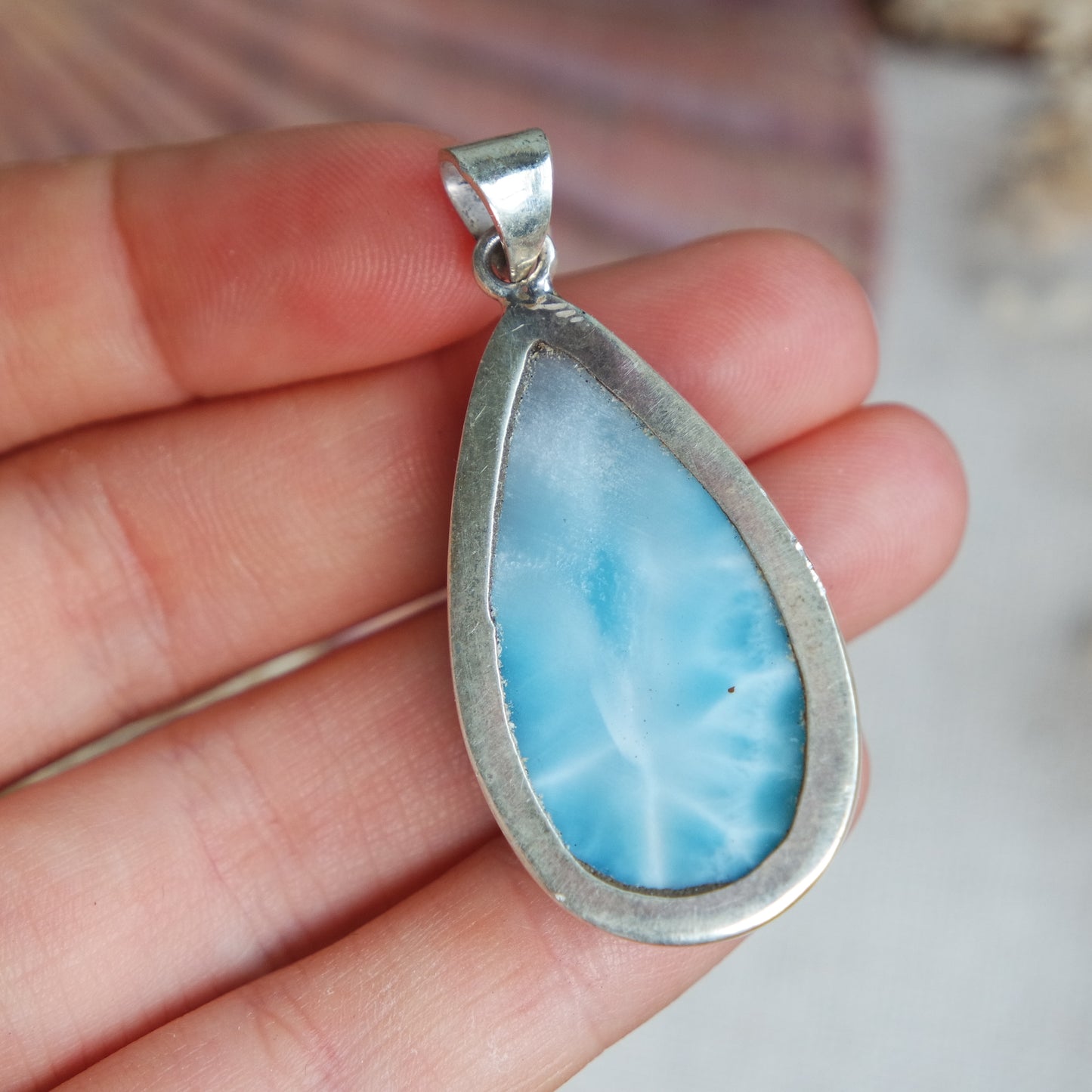 Larimar Anhänger 925 silber ~ L168