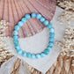 Larimar Gummi Armband ca. 16,5cm ~ L148