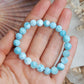 Larimar Gummi Armband ca. 16cm ~ L149