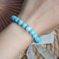 Larimar Gummi Armband ca. 17,5cm ~ L205