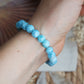Larimar Gummi Armband ca. 17,5cm ~ L205