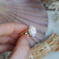 Äthiopischer Opal Ring GOLD 925 Silber vergoldet ~ OA204