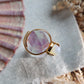Äthiopischer Opal Ring GOLD 925 Silber vergoldet ~ OA204
