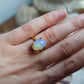 Äthiopischer Opal Ring GOLD 925 Silber vergoldet ~ OA204