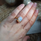 Äthiopischer Opal Ring GOLD 925 Silber vergoldet ~ OE204