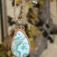Larimar Makramee Kette