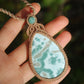 Larimar Makramee Kette