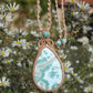 Larimar Makramee Kette
