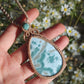 Larimar Makramee Kette