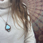Larimar Makramee Kette