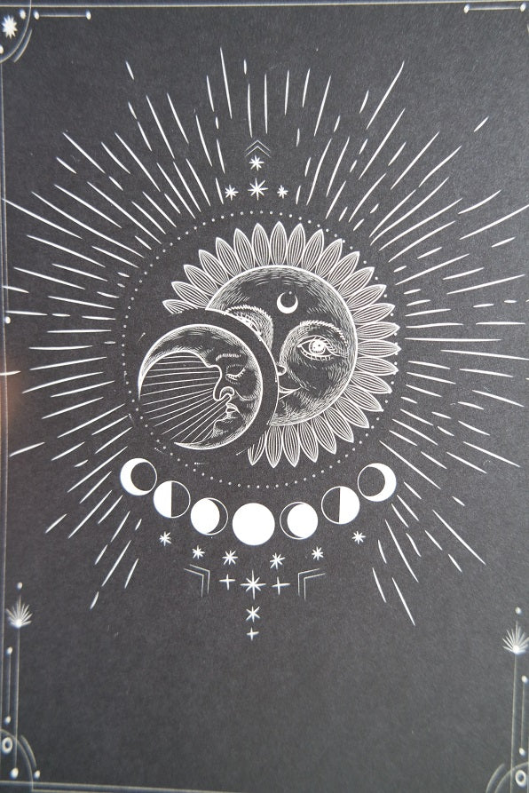 Sonne Mond Postkarte