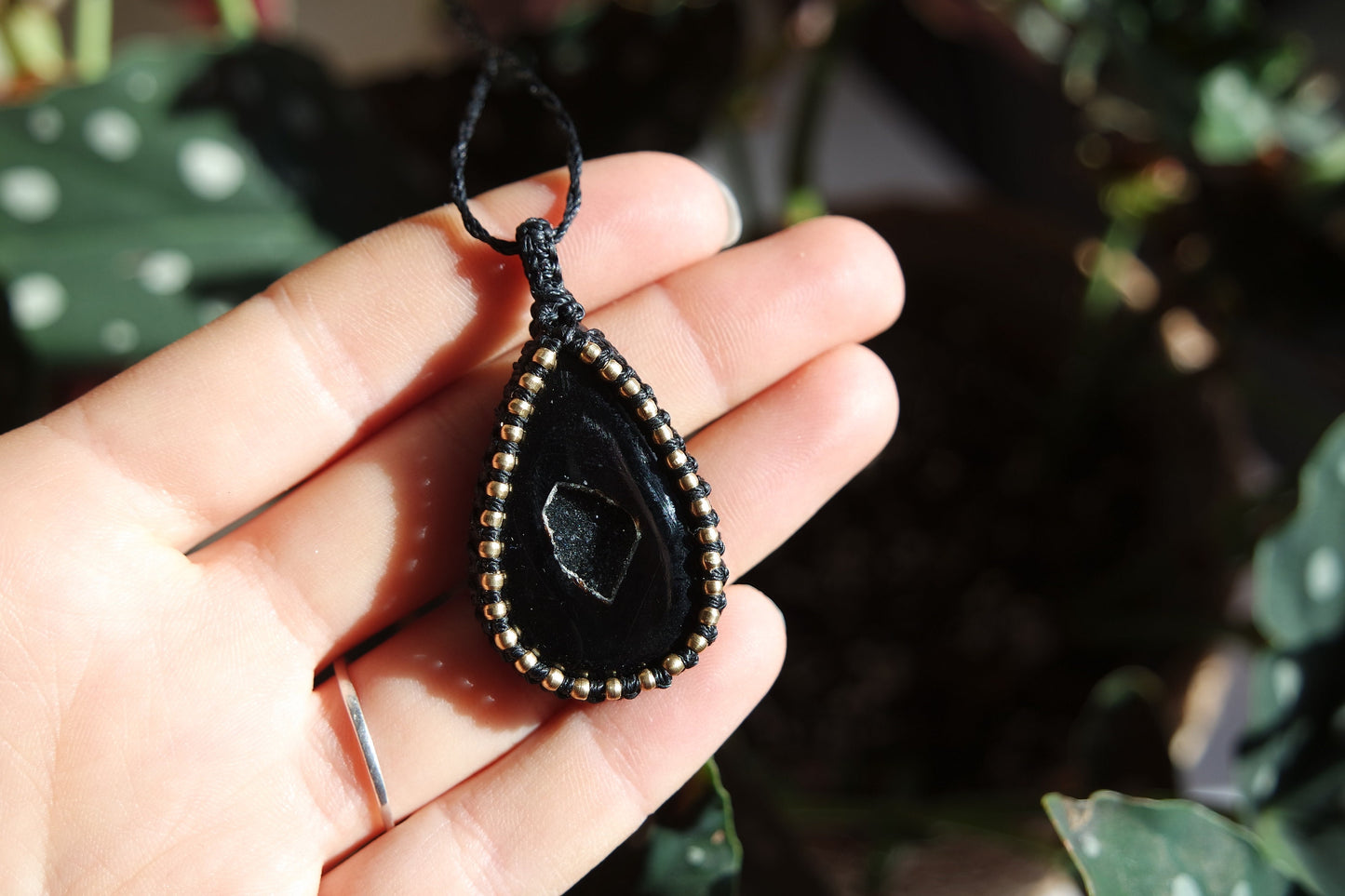 Onyx Drusy Kette