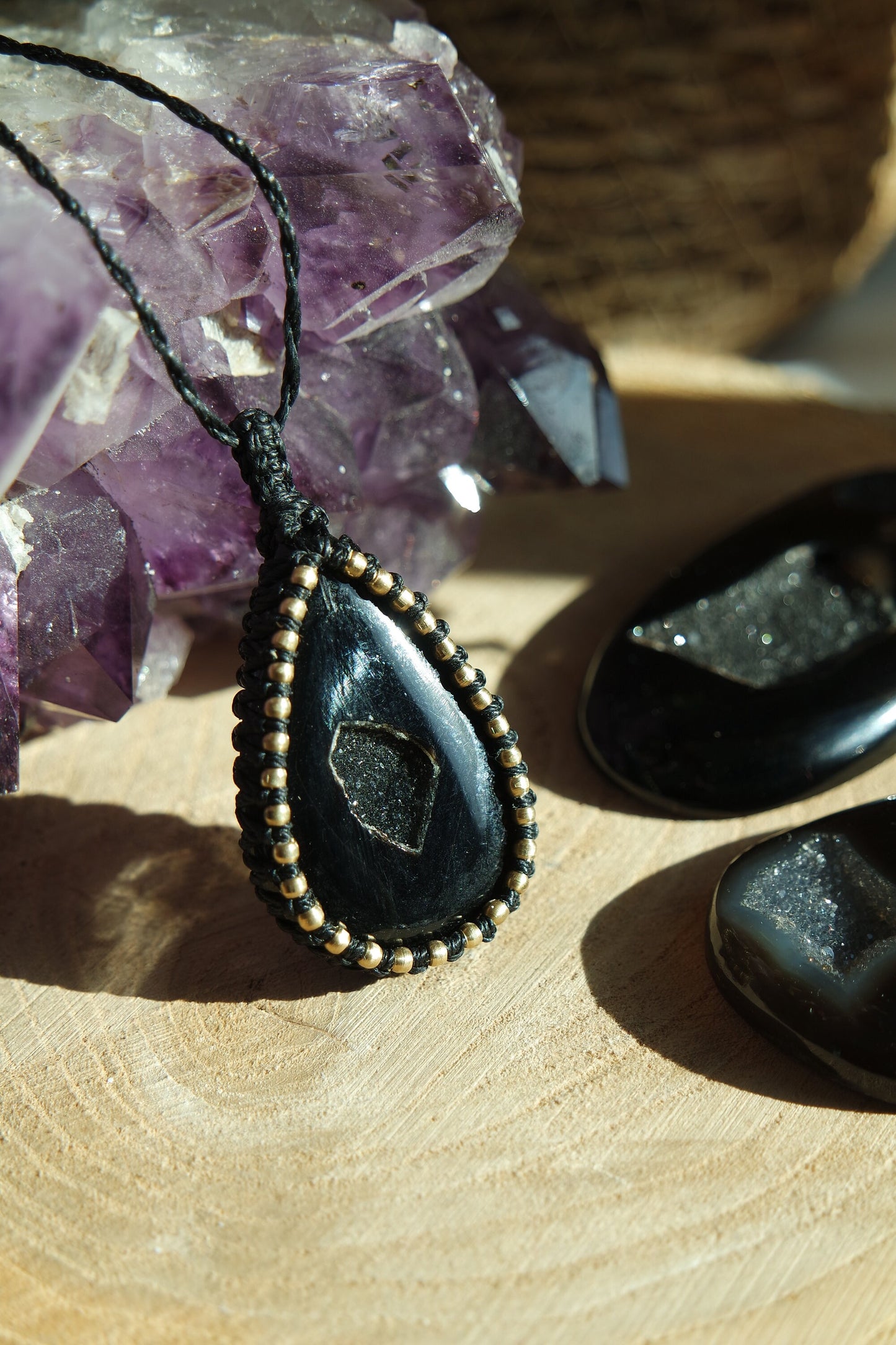 Onyx Drusy Kette