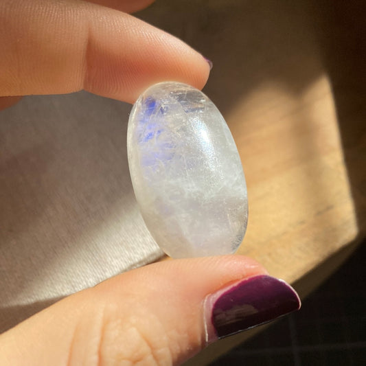 Regenbogen Mondstein /Weißer Labradorit Cabochon
